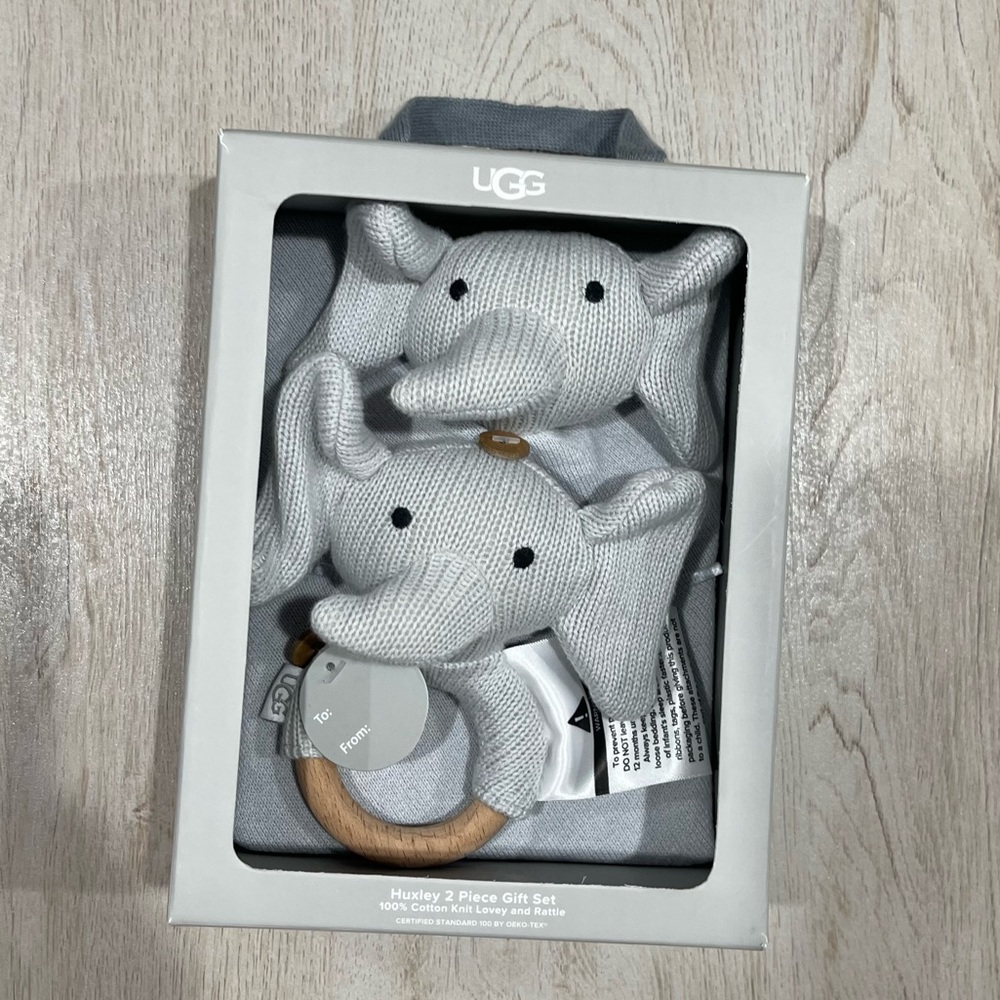 UGG LOVEY & RATTLE SET FOR BABY - Picture 3 of 6